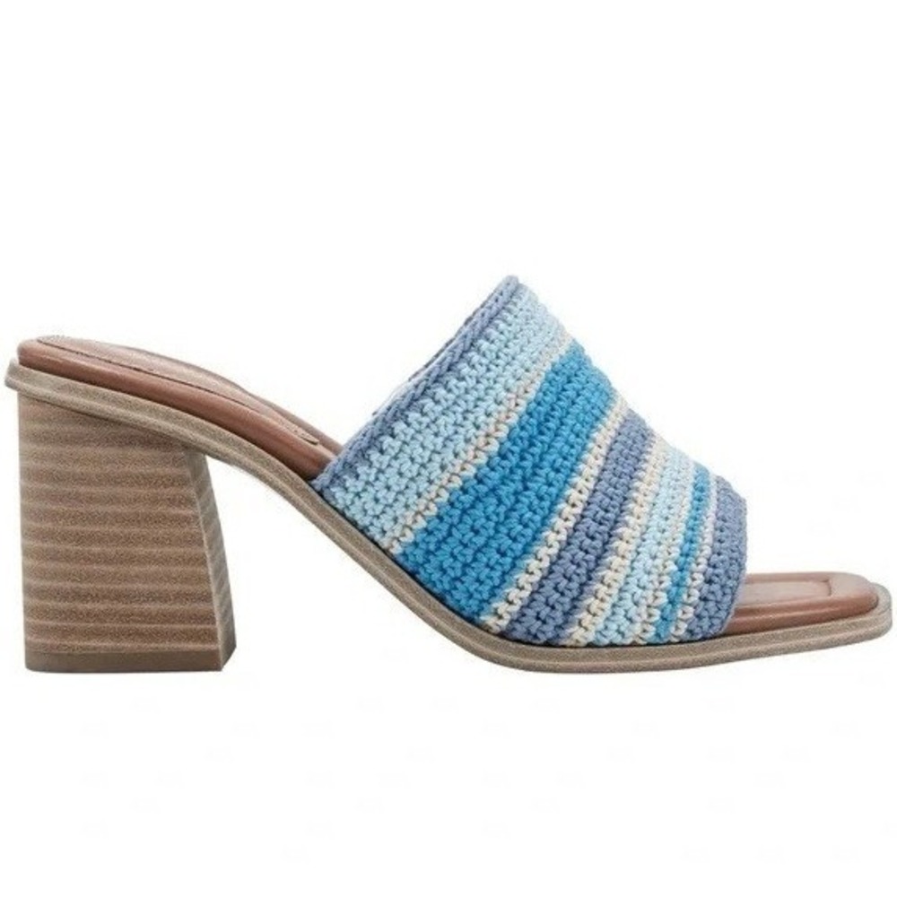 Marc Fisher Marnett Light Bluewhite Sandal Women's Size 10 Retail $80